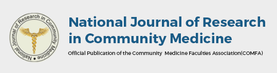 National Journal of Research in Community Medicine |NJRCM